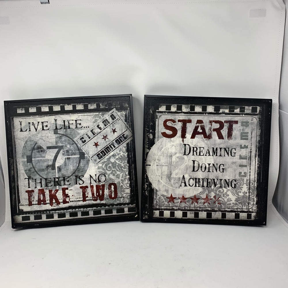 Movie reels graphic chunky wall art decor picture - Picture 1 of 8